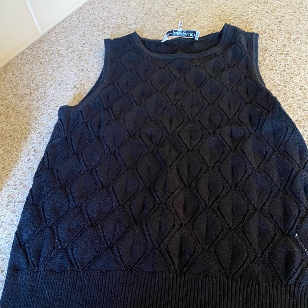 Trina Turk, diagonal knit, sleeveless sweater